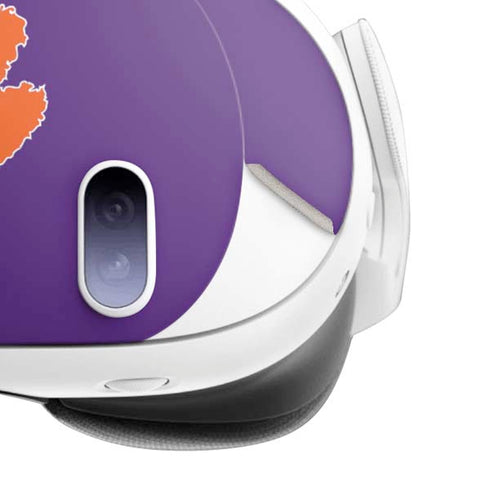 Clemson University Tiger Print Purple Meta Quest 3 Skin