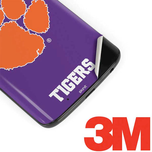 Clemson University Tiger Print Purple Moto G6 Skin