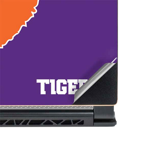 Clemson University Tiger Print Purple MSI GS65 Stealth Laptop Skin