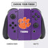 Clemson University Tiger Print Purple Nintendo Switch Bundle Skin