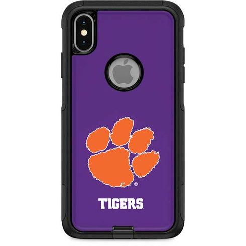 Clemson University Tiger Print Purple Otterbox Commuter iPhone Skin