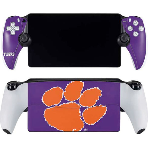 Clemson University Tiger Print Purple PlayStation Portal Remote Player Skin