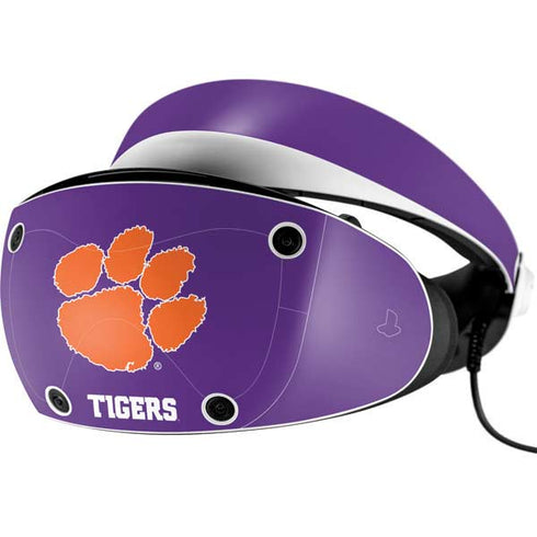 Clemson University Tiger Print Purple PlayStation VR2 Skin