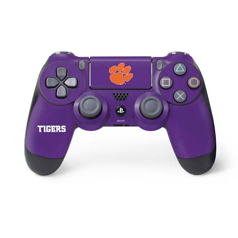Clemson University Tiger Print Purple PS4 Controller Skin