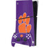 Clemson University Tiger Print Purple PS5 Slim Digital Edition Bundle Skin