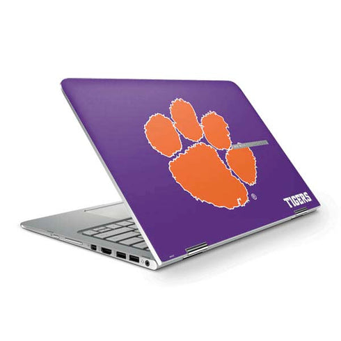 Clemson University Tiger Print Purple HP Spectre Skin