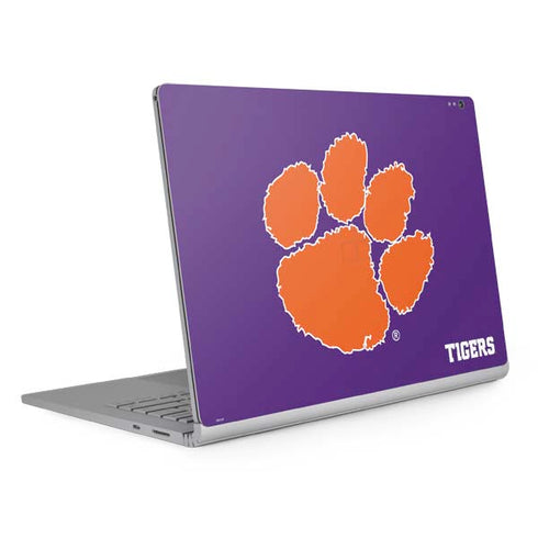 Clemson University Tiger Print Purple Surface Book 2 13.5in Skin