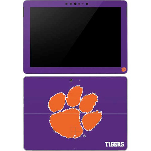 Clemson University Tiger Print Purple Surface Go Skin