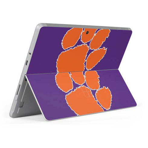 Clemson University Tiger Print Purple Surface Go Skin