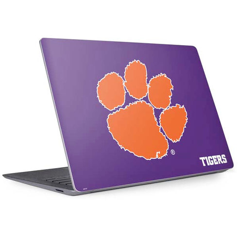 Clemson University Tiger Print Purple Surface Laptop 3 13.5in Skin