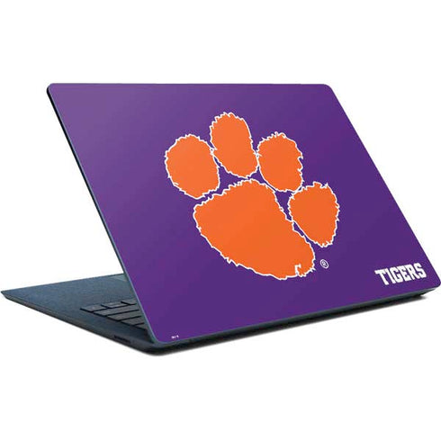 Clemson University Tiger Print Purple Surface Laptop Skin