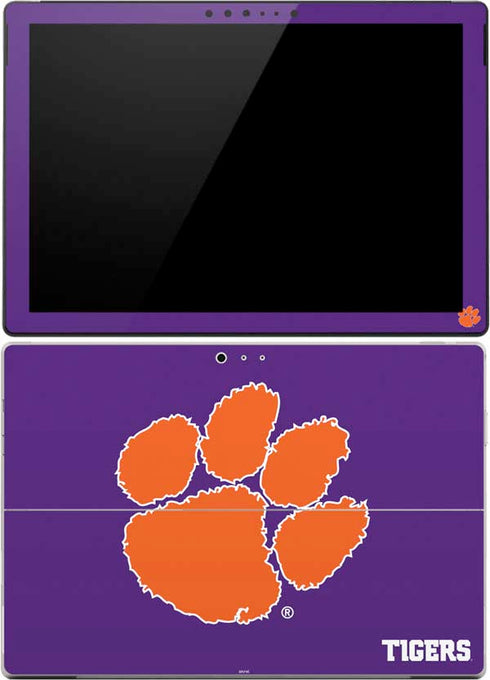 Clemson University Tiger Print Purple Surface Pro (2017) Skin