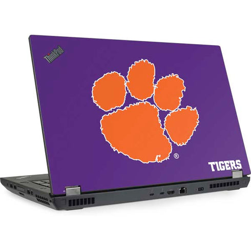 Clemson University Tiger Print Purple Lenovo ThinkPad Skin