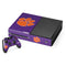 Clemson University Tiger Print Purple Xbox One Console and Controller Bundle Skin
