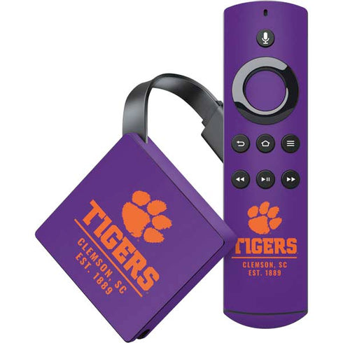 Clemson University Tigers Est 1889 Amazon Fire TV Skin