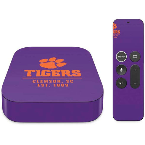 Clemson University Tigers Est 1889 Apple TV Skin