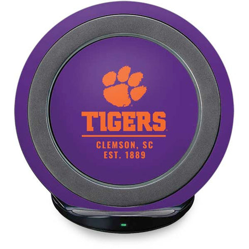Clemson University Tigers Est 1889 Fast Charge Wireless Charging Stand Skin
