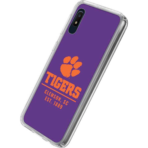 Clemson University Tigers Est 1889 Galaxy A10e Clear Case