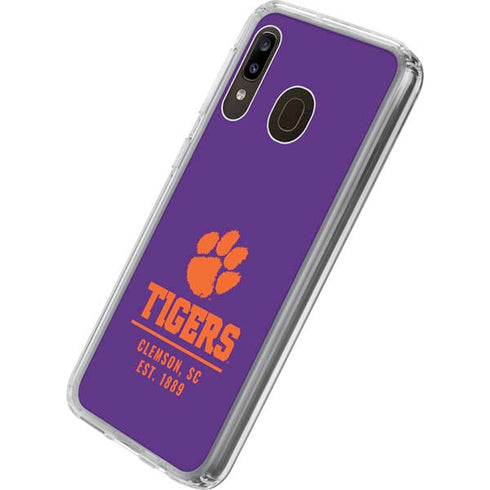 Clemson University Tigers Est 1889 Galaxy A20 Clear Case