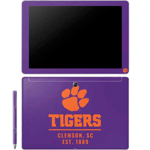 Clemson University Tigers Est 1889 Galaxy Book 12in Skin