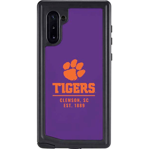 Clemson University Tigers Est 1889 Galaxy Note 10 Waterproof Case