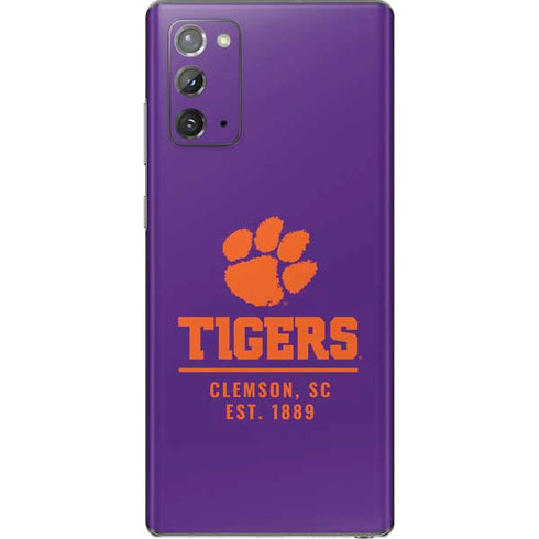 Clemson University Tigers Est 1889 Galaxy Note20 5G Skin