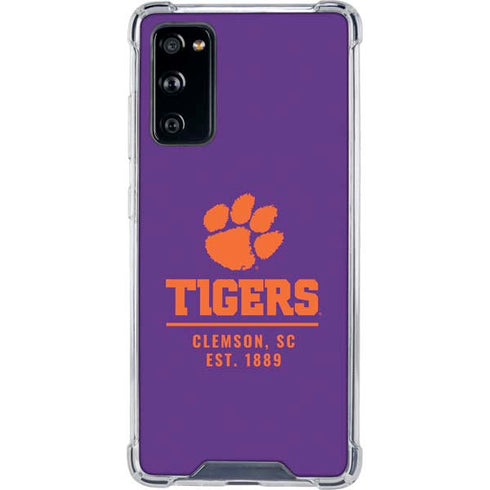 Clemson University Tigers Est 1889 Galaxy S20 FE Clear Case