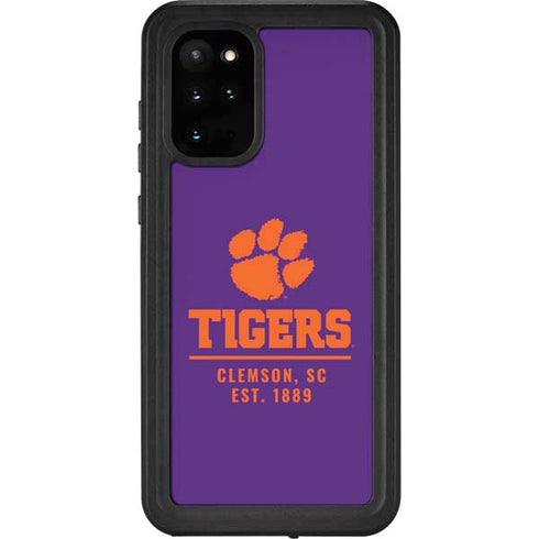 Clemson University Tigers Est 1889 Galaxy S20 Plus Waterproof Case