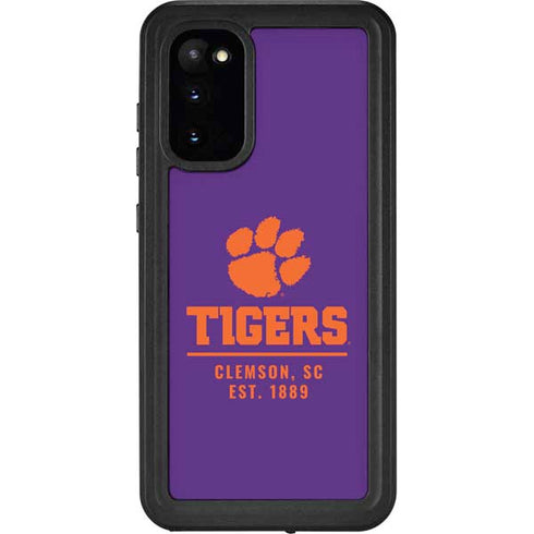 Clemson University Tigers Est 1889 Galaxy S20 Waterproof Case