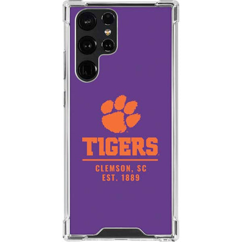 Clemson University Tigers Est 1889 Galaxy S24 Ultra Clear Case