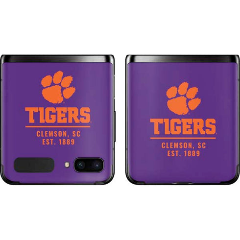 Clemson University Tigers Est 1889 Galaxy Z Flip Skin