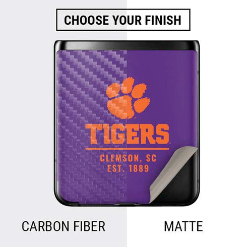 Clemson University Tigers Est 1889 Galaxy Z Flip Skin