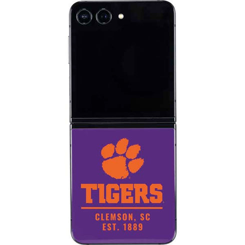 Clemson University Tigers Est 1889 Galaxy Z Flip5 5G Skin