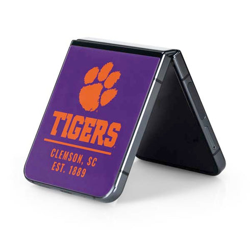 Clemson University Tigers Est 1889 Galaxy Z Flip5 5G Skin