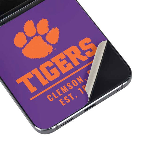 Clemson University Tigers Est 1889 Galaxy Z Flip5 5G Skin