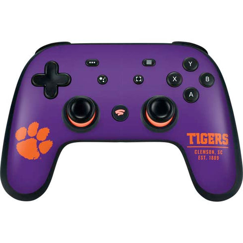 Clemson University Tigers Est 1889 Google Stadia Controller Skin