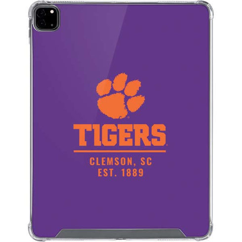 Clemson University Tigers Est 1889 iPad Pro 12.9in (2020) Clear Case