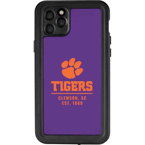 Clemson University Tigers Est 1889 iPhone 11 Pro Max Waterproof Case