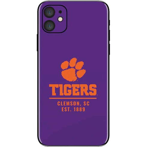 Clemson University Tigers Est 1889 iPhone 11 Skin