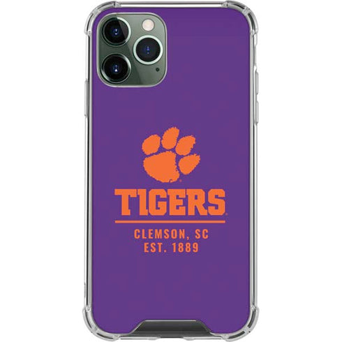 Clemson University Tigers Est 1889 iPhone 12 Pro Clear Case