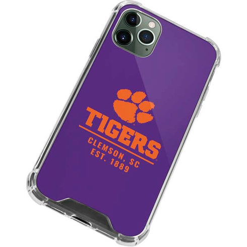 Clemson University Tigers Est 1889 iPhone 12 Pro Clear Case