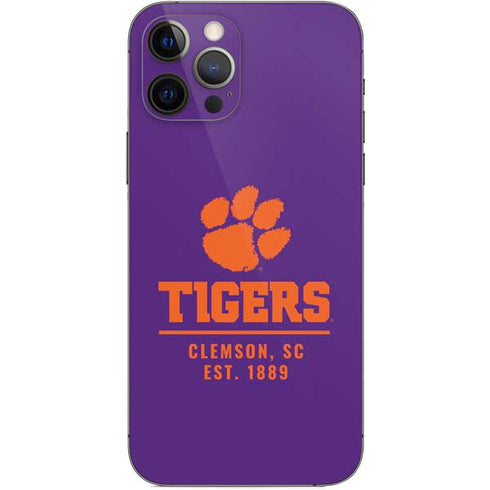 Clemson University Tigers Est 1889 iPhone 12 Pro Skin
