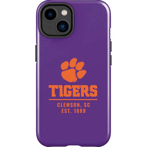 Clemson University Tigers Est 1889 iPhone 15 Plus Impact Case