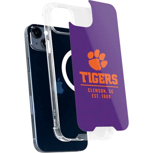 Clemson University Tigers Est 1889 iPhone 15 Plus MagSafe Case