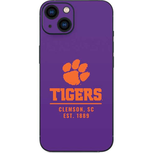 Clemson University Tigers Est 1889 iPhone 15 Plus Skin