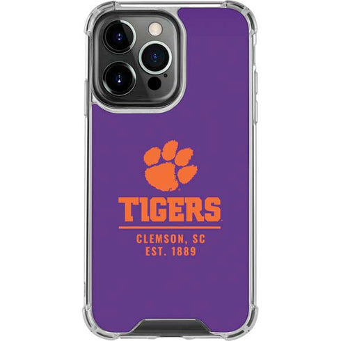Clemson University Tigers Est 1889 iPhone 15 Pro Clear Case