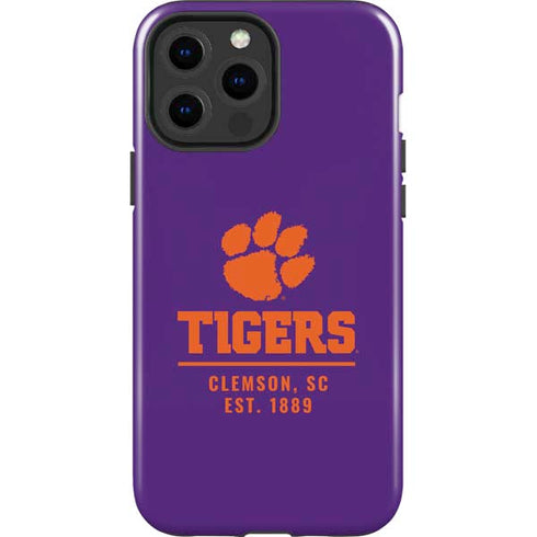 Clemson University Tigers Est 1889 iPhone 15 Pro Max Impact Case