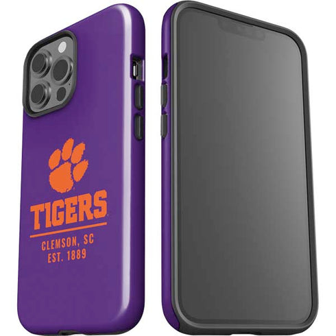 Clemson University Tigers Est 1889 iPhone 15 Pro Max Impact Case