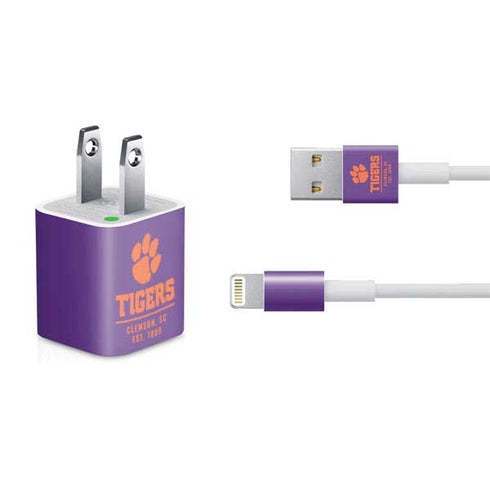 Clemson University Tigers Est 1889 iPhone Charger (5W USB) Skin