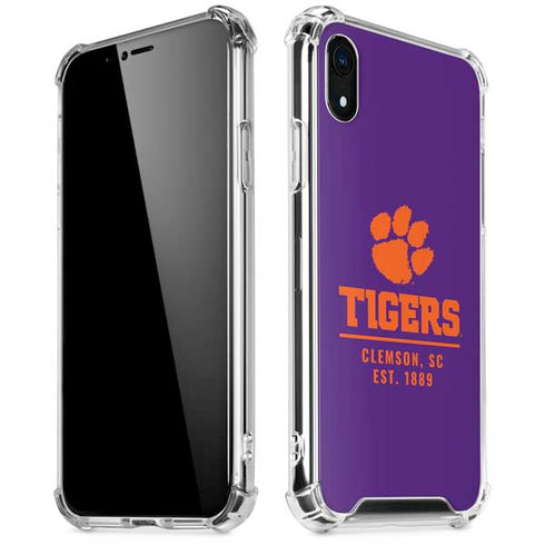 Clemson University Tigers Est 1889 iPhone XR Clear Case